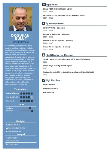 Gemi Kaptanı CV Örnekleri cv indir
